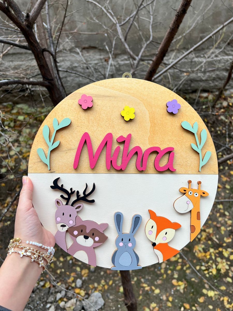 Bebek Kapı Süsü - Çift Renkli